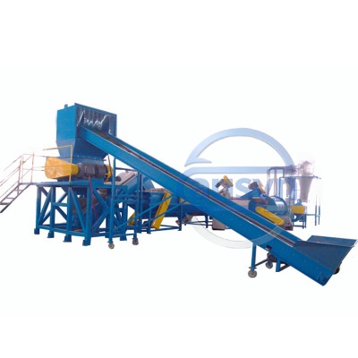 plastic crushing, washing and drying plant